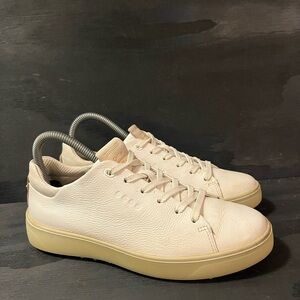 ECCO Tray Hybrid Hydromax Golf Shoes Women's 6-6.5 White Leather Water Resistant